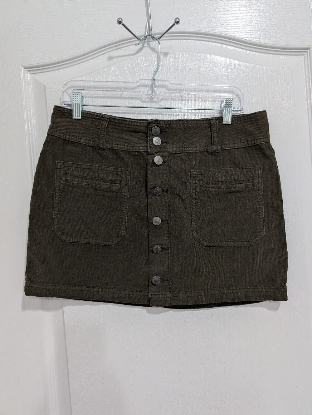 We the Free Button-Front Corduroy Mini Skirt